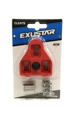 Cleats - Exustar Look Delta Style Red, 9 Degree Float (For Peloton)