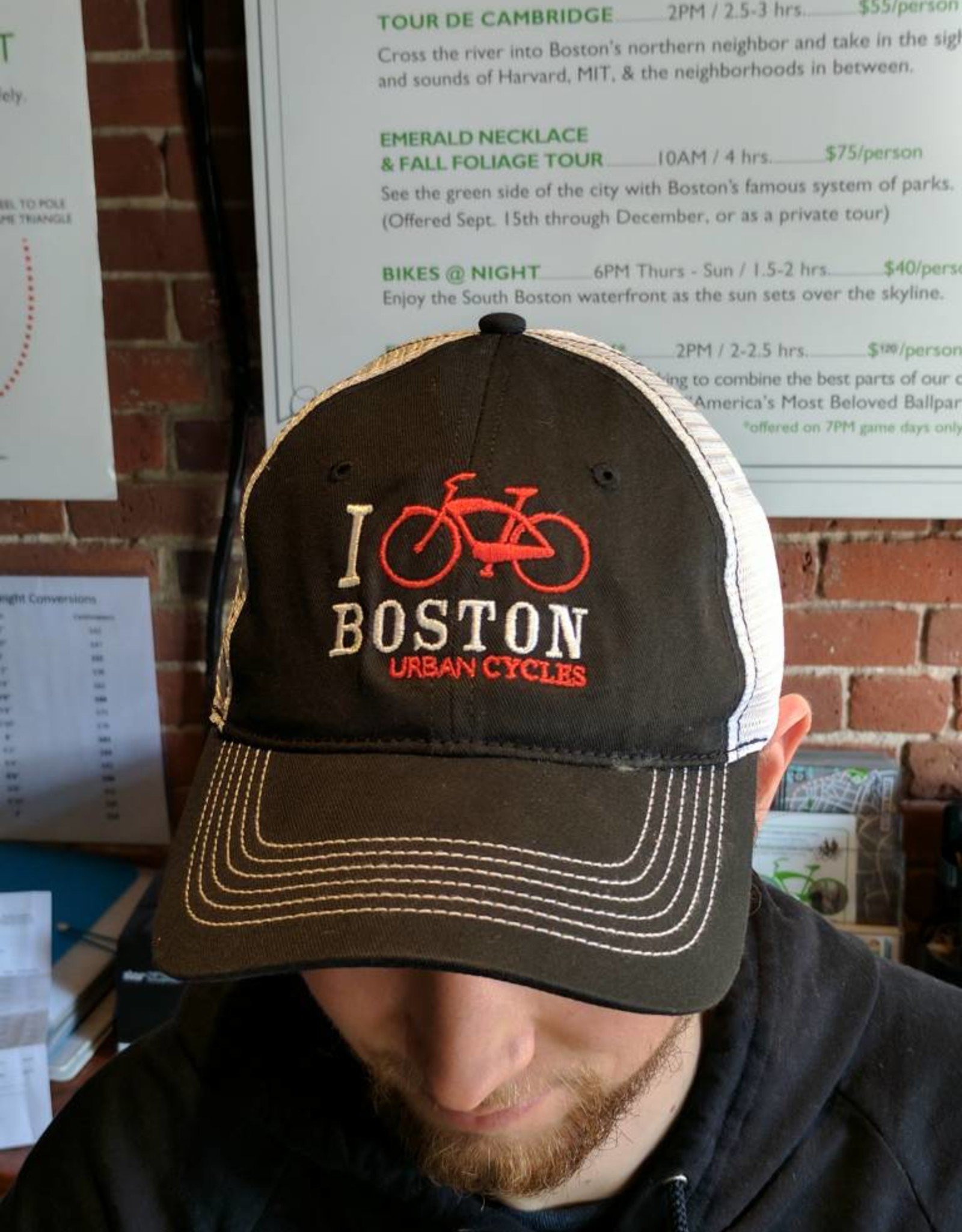 Hat - I Bike Boston Snapback Trucker