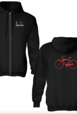 Hoodie - I Bike Boston (Zip Up)
