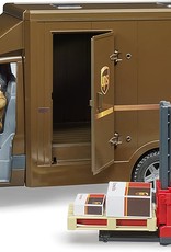 UPS Truck with Driver and Accessories