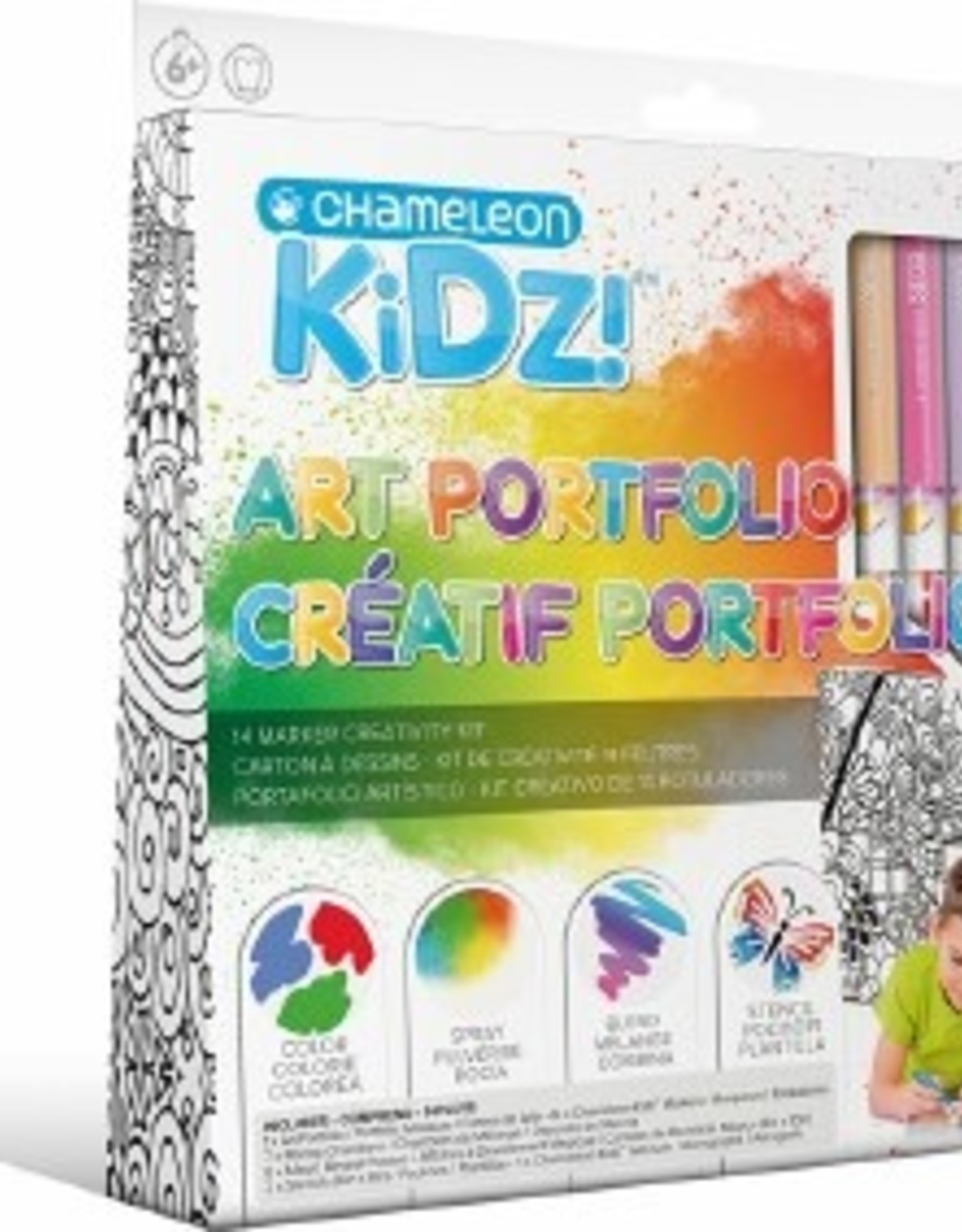 Chameleon Kidz!™ Art Portfolio 14 Marker Creativity Kit