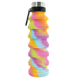 Tie Dye Silicone Collapsible Water Bottle