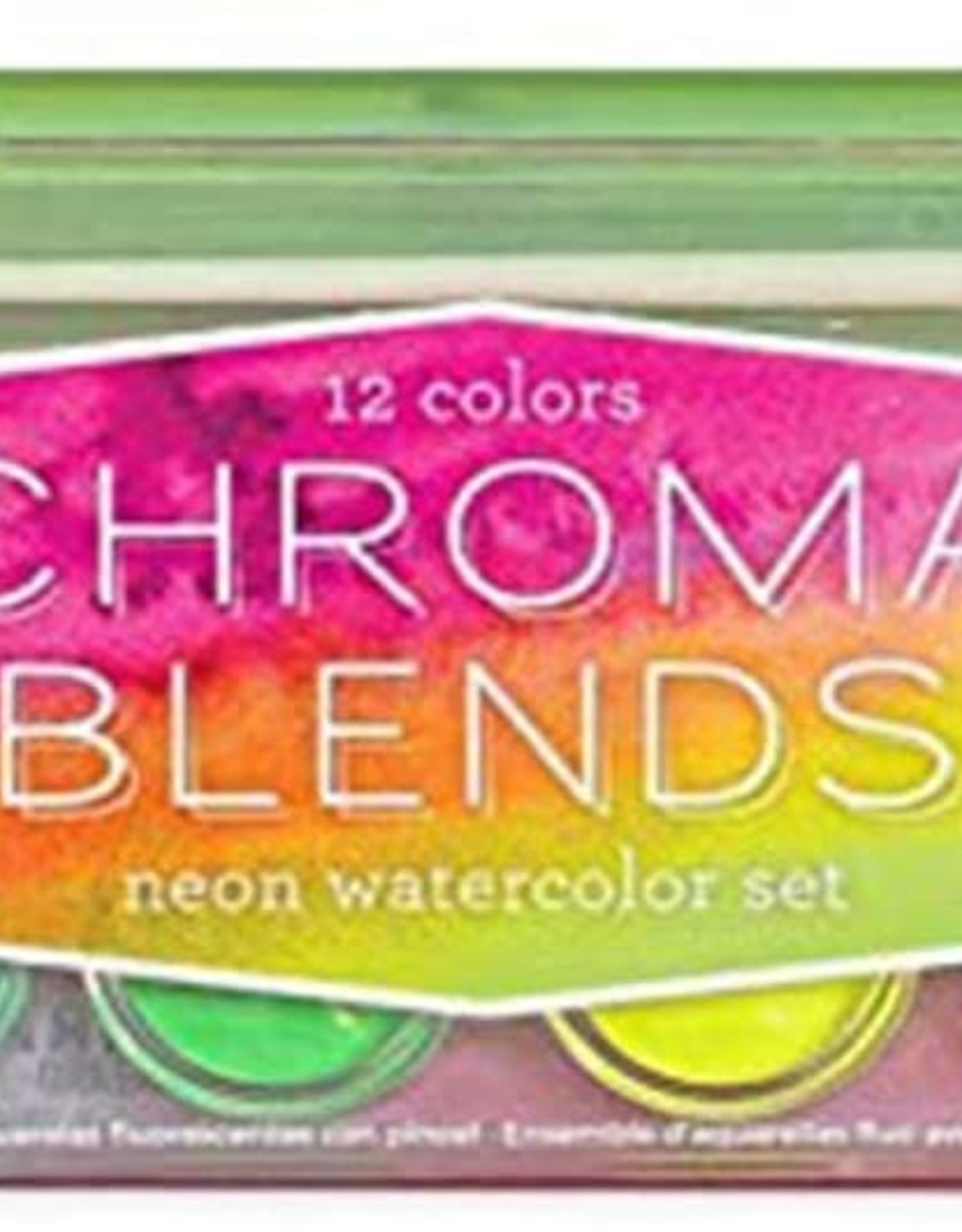 Chroma Blends Neon Watercolor Paint Set - 12 Colors - OOLY