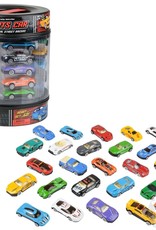 Die-Cast Car Set In Tire Carrying Tub - 25 pc