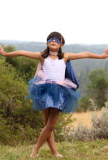 Super-duper Tutu Cape & Mask - Navy/Pink - 4-6