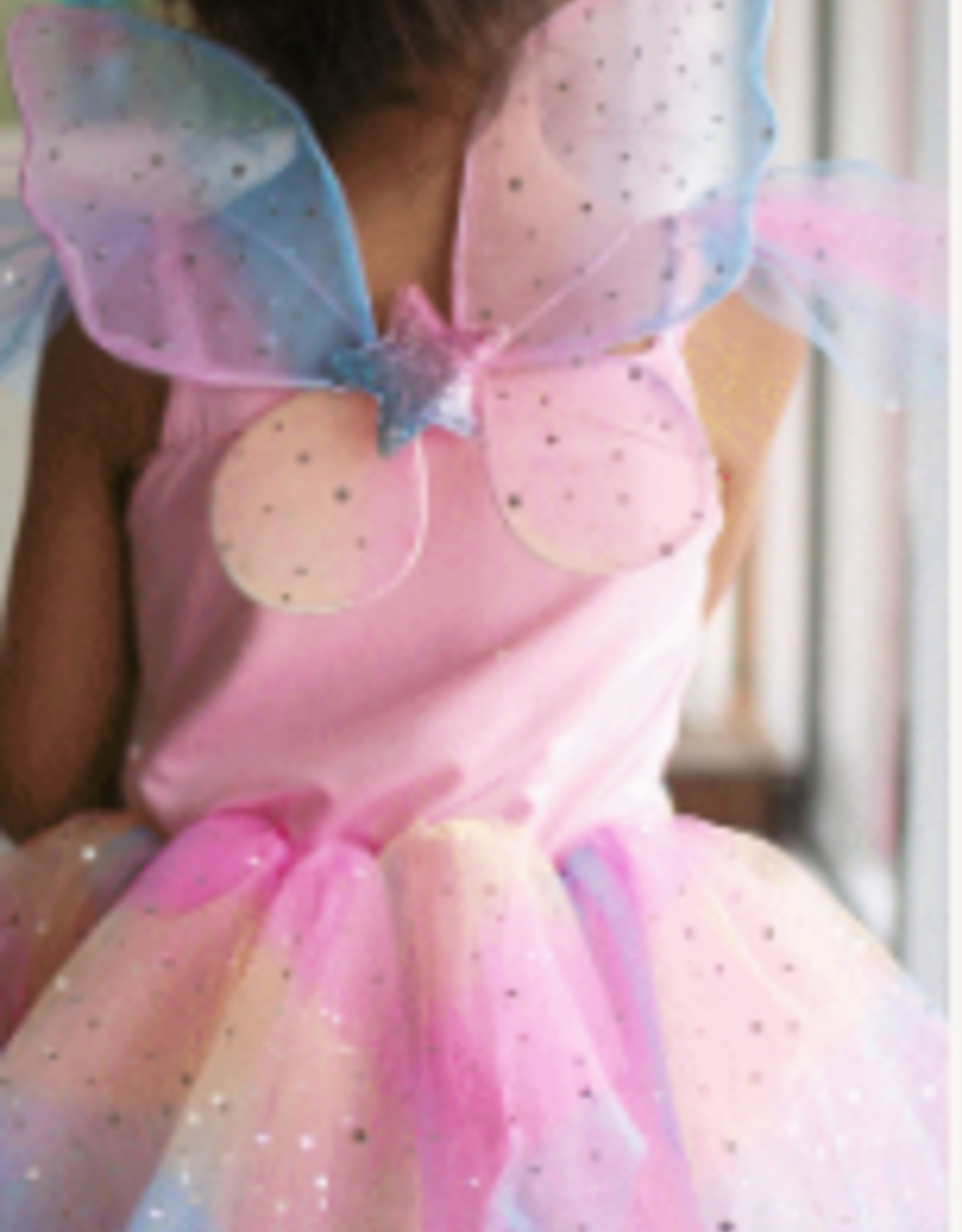 Rainbow Fairy Dress & Wings (Size 5-6)