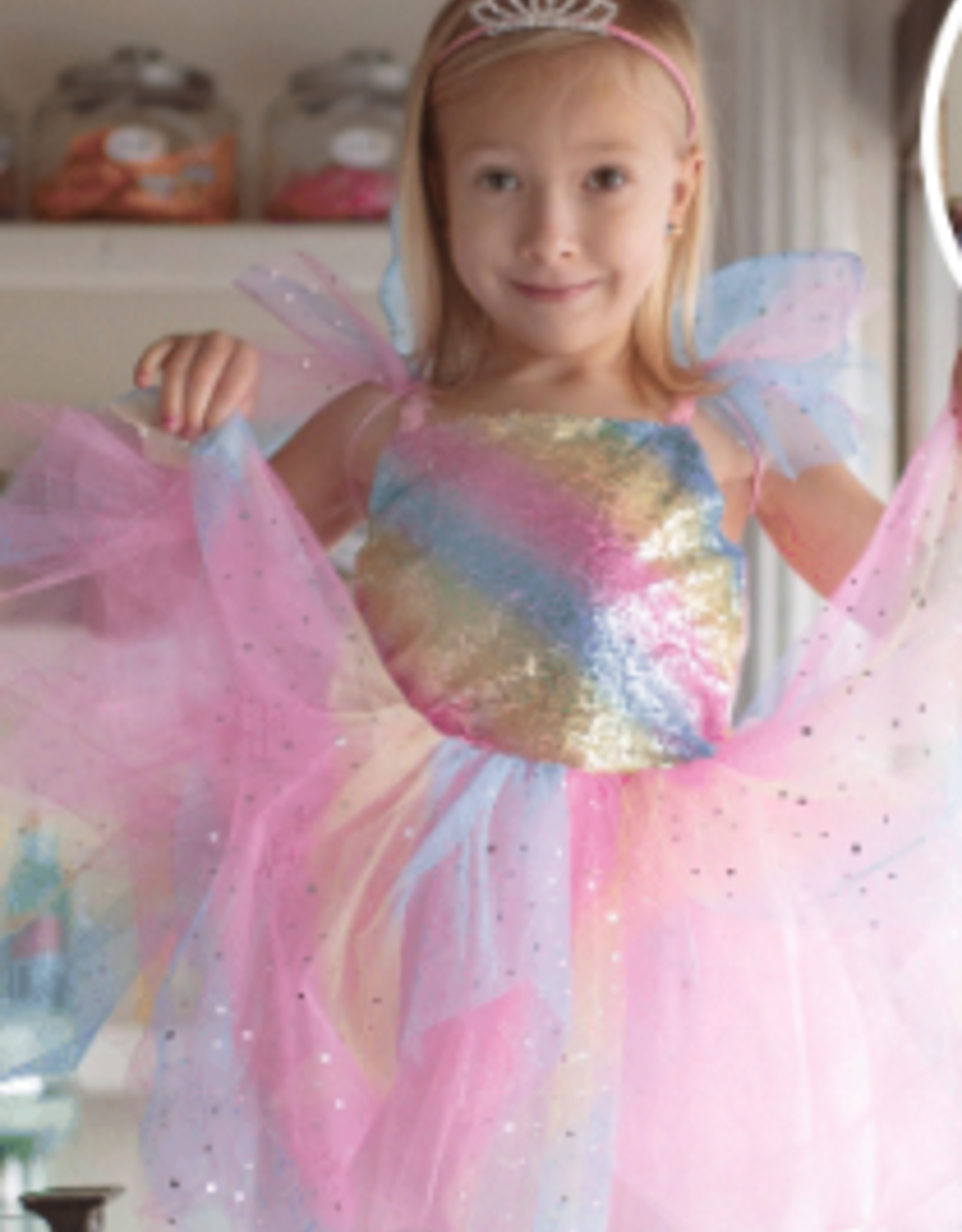 Rainbow Fairy Dress & Wings, Multi, Size 5-6