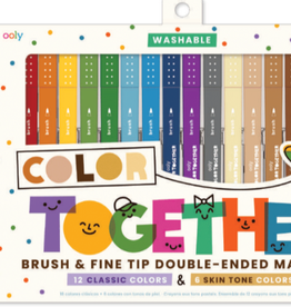Color Together Brush & Fine Tip Double-Ended Markers - Set of 18