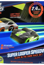 Tracer Racers RC Super Looper Speedway Glow In The Dark Race Set