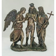 Baptism of Christ, Cold-Cast Bronze Veronese, 10 3/4"