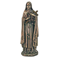 St. Therese Cold-Cast Bronze, Lightly Painted 8"