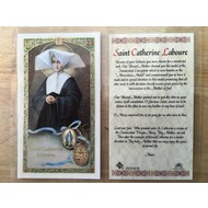 St. Catherine Laboure Laminated Holy Card