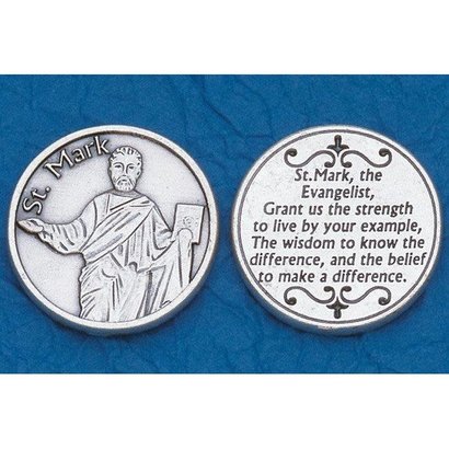 Silver Plated High Relief Coin, Saint Mark