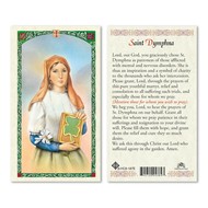 St. Dymphna Laminated Holy Card