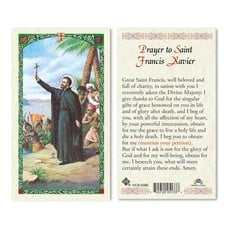St. Francis Xavier Laminated Holy Card