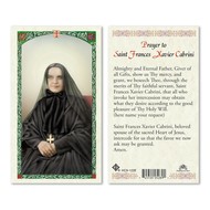 St. Francis Xavier Cabrini Laminated Holy Card