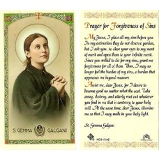 St. Gemma Galgani Laminated Holy Card