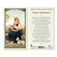 St. Genevieve Laminated Holy Card