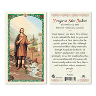 St. Isidore Laminated Holy Card