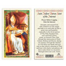 St. Isidore Laminated Holy Card