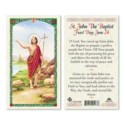 St. John the Baptist - Laminated Holy Card