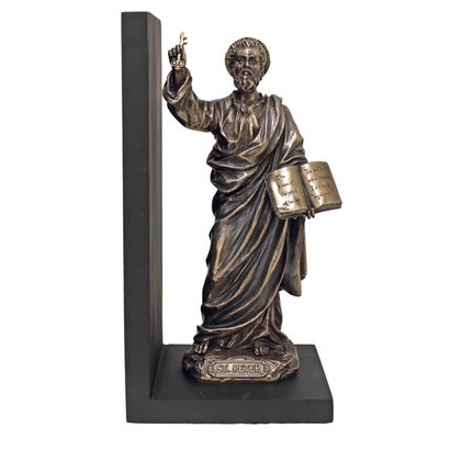 St. Peter, Bookend, Coldcast Bronze, 9.5"