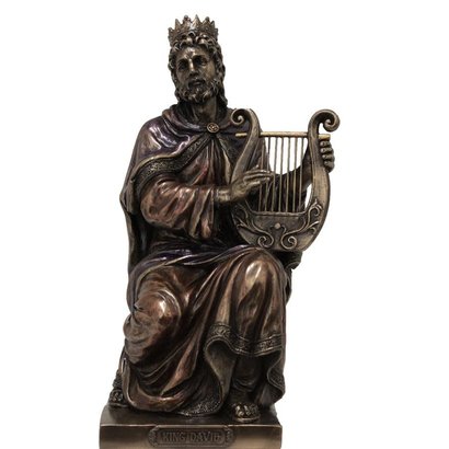 King David Cold-Cast Bronze Lightly Hand Painted 7" Statue