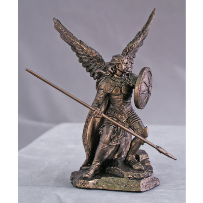 St. Raphael Statue, Cold Cast Bronze 4"