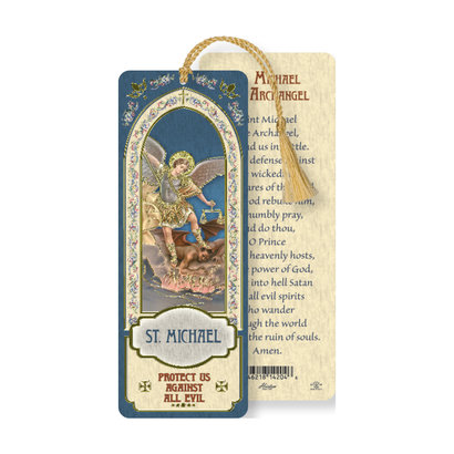 St. Michael, Laminated Bookmark W/T