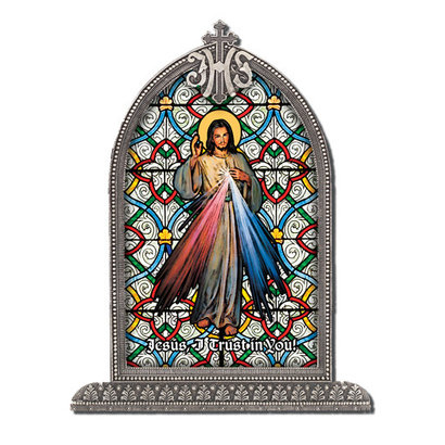 Divine Mercy, Textured Italian Art Glass