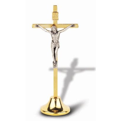 Gold Standing Crucifix, 3.75"