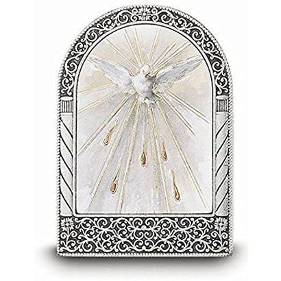Holy Spirit Dome Shaped Confirmation Standing Plaque, 2 3/4"x2