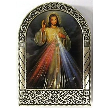 Divine Mercy Metal Easel, 2 5/8 x 1 7/8