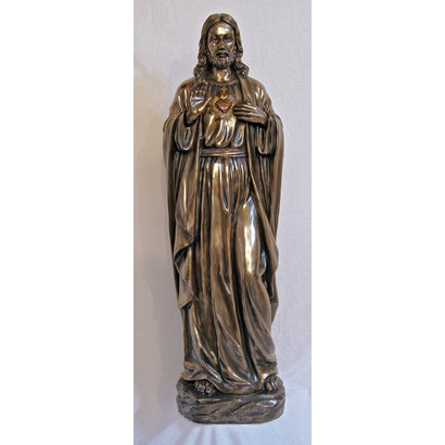 Sacred Heart of Jesus, Cold Cast Bronze, 40"