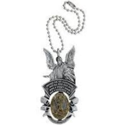 Guardian Angel w/St. Christopher Rearview Mirror Ornament