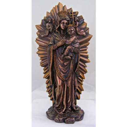 Our Lady Perpetual Help, Lightly Painted Cold Cast Bronze
