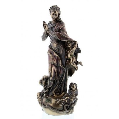 Assumption of Our Lady, Cold-Cast Bronze 11.5" Statue