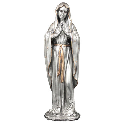 Praying Virgin, Pewter Style Veronese 11.75" Statue