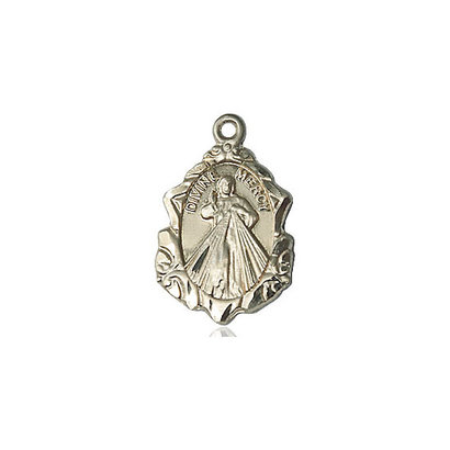 Divine Mercy Medal, 14kt GF, 3/4x1/2, NO CHAIN