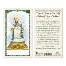 Our Lady of Divine Providence, Laminated Holy Card