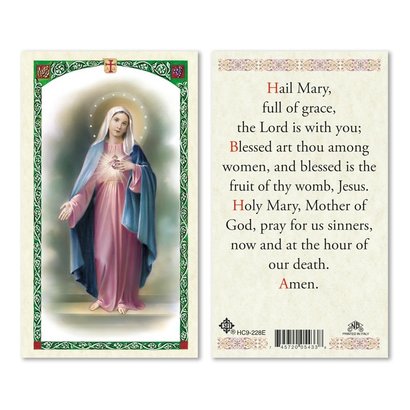 Hail Mary Prayer Holy Card