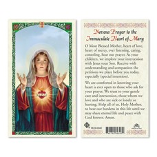 Novena Prayer to Immaculate Heart Holy Card