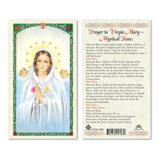 Prayer to Mystical Rose Holy Card