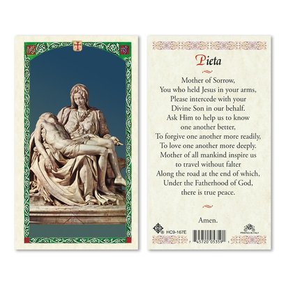 Pieta - Mother of Sorrow Laminated Holy Card