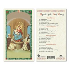 Mysteries of the Rosary Holy Card