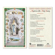 Mysteries of the Holy Rosary Holy Card