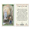 Prayer to Our Lady - Laminated Lourdes Holy Card