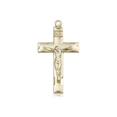 Crucifix, 14kt GF, 1 1/8 x 5/8, NO CHAIN