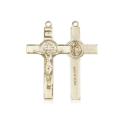 St. Benedict Crucifix, GF, 1 1/8 x 5/8, NO CHAIN
