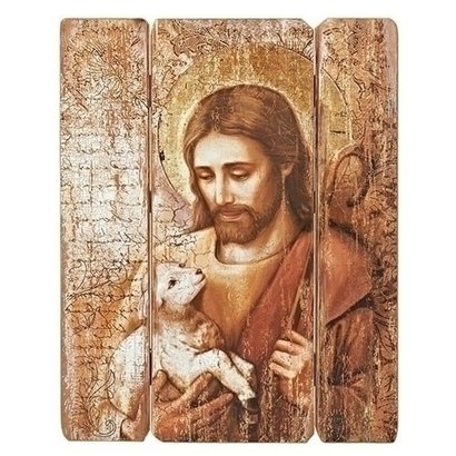 Jesus the Good Shepherd, Wood Panel, 26x20
